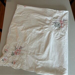 Vintage embroidered tablecloth